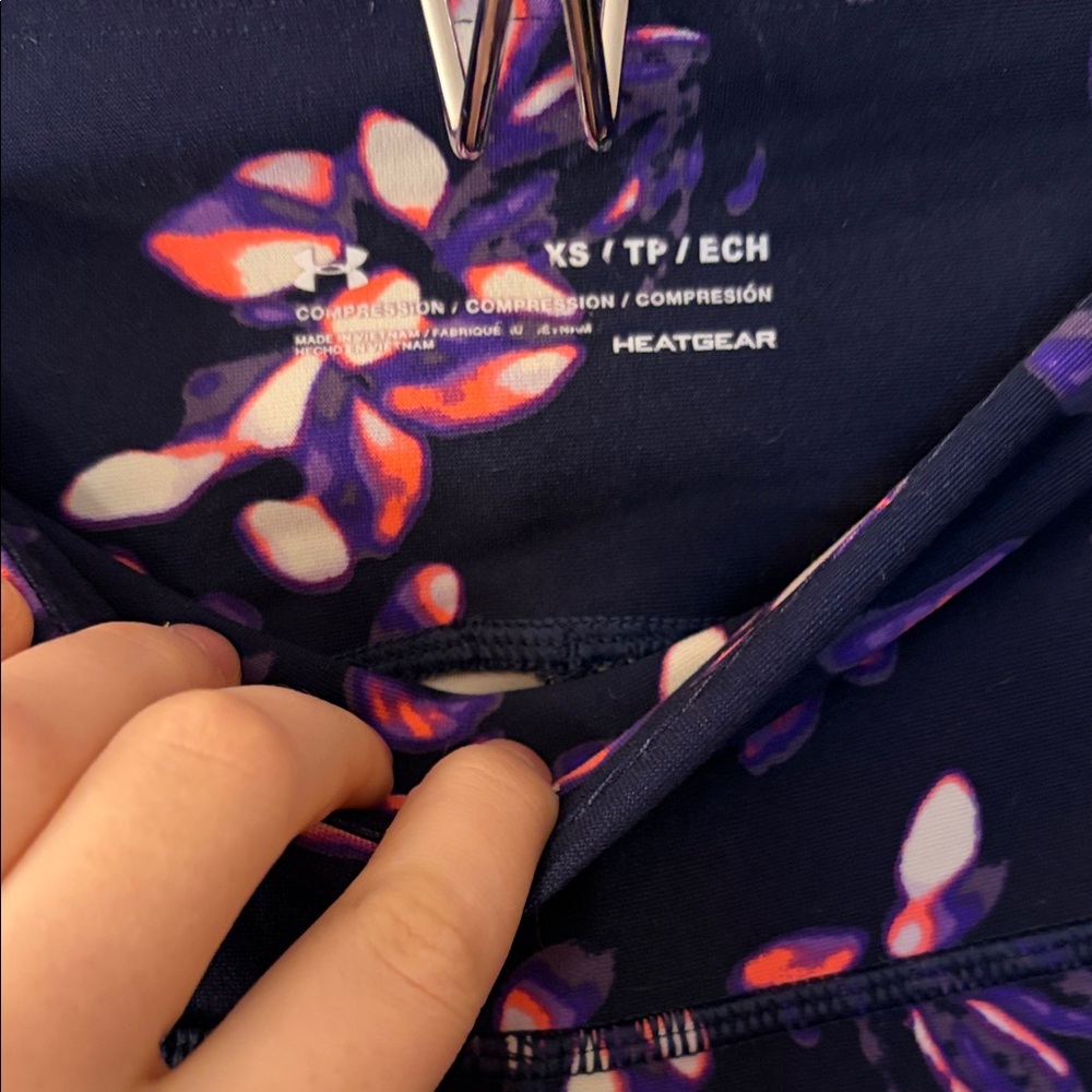 Under Armour Purple Floral Leggings - Picture 3 of 5